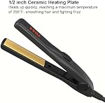 Mini Hair Straightener Flat Iron, Best for Short Hair, 0.5-inch Ceramic Plates, Consistent Professional Heat, Compact, Lightweight