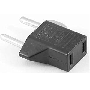 2 x Adaptador Conversor Enchufe Americano a Europeo EU USA Clavija Corriente