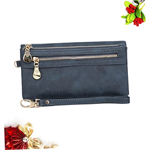 Vintage Pu Leather Handbag Wallet for Women Dark Clutch Purse Multipurpose Holder for Daily Use and Shopping2