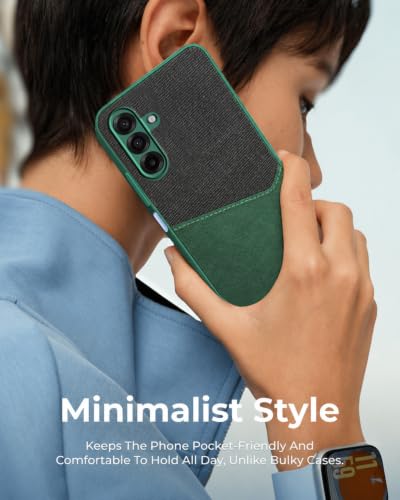 Image of Jkobi Back Cover Case for Samsung Galaxy A17 | Samsung F17 | Samsung M17 5G (Dual PU Leather Stitch | Professional Minimalist | Soft and Flexible)