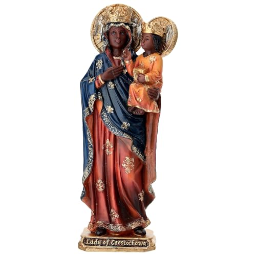 Black Madonna Czestochowa with Child statue