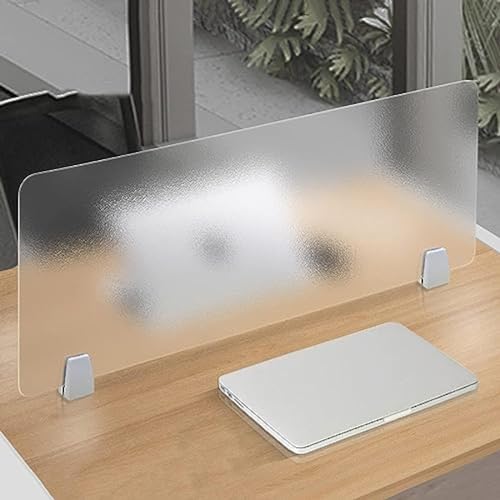 Acrylic Free Standing Privacy Screen for Desk Divider Home & Office Partitions - Portable Visual Distractions Privacy Panel for Table Top Workstation (Clear-2pcs, 11.81×15.75 inch)