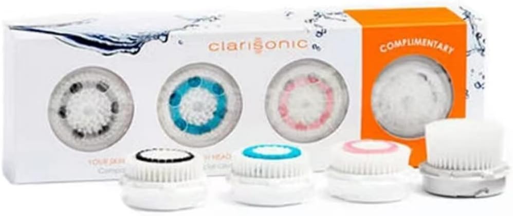 Clarisonic Brush Head Replacement Set Compatible with Mia 1, Mia 2, Mia Fit, Alpha Fit, Smart Profile Uplift and Alpha (4Count) (4Count)