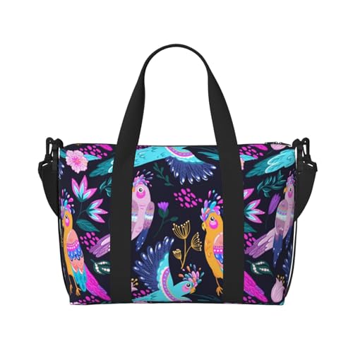 Sac fourre-tout ordinateur femme et homme imprimé cacatoès perroquet