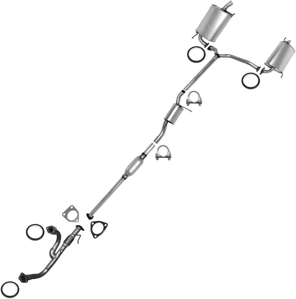 Northeastern Exhaust Direct-Fit Front Pipe Resonators, Pair of Mufflers System Kit Compatible for Honda Accord 1998-2002 3.0L, Free Gaskets and Clamps Included, for 2 Door