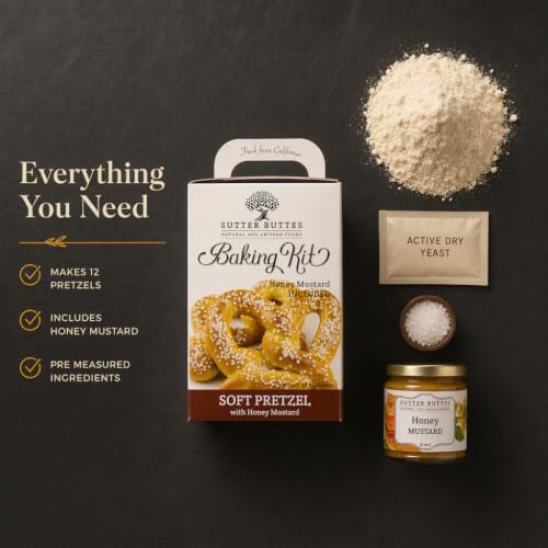 Sutter Buttes Soft Pretzel Baking Kit with Honey Mustard - Makes 12 Pretzels image 5