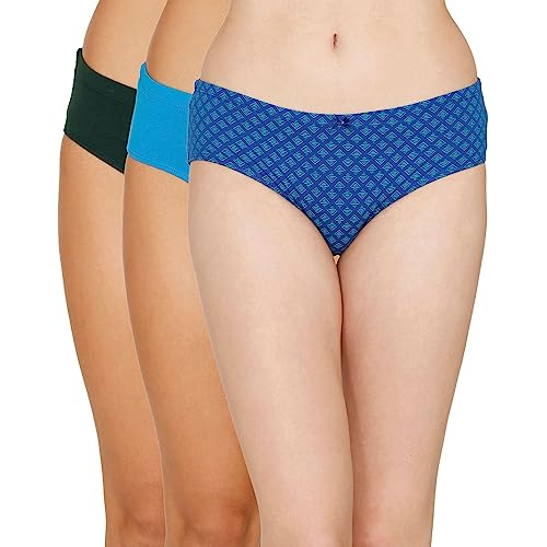 Zivame Women's Cotton Modern Hipster (Pack of 3) (ZI2763-Wvy Scrb