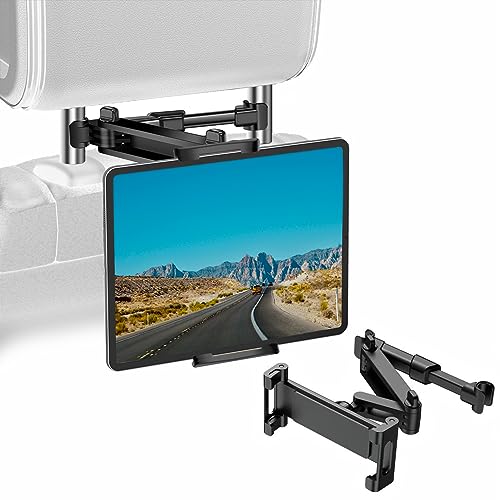 WGVSVLK Soportes reposacabezas para Tablet, Soporte Tablet Coche automóvil Ajustable Giratorio 360°, Soporte para Tableta Extensible, Compatible con iPad iPhone Series Samsung Tab y más