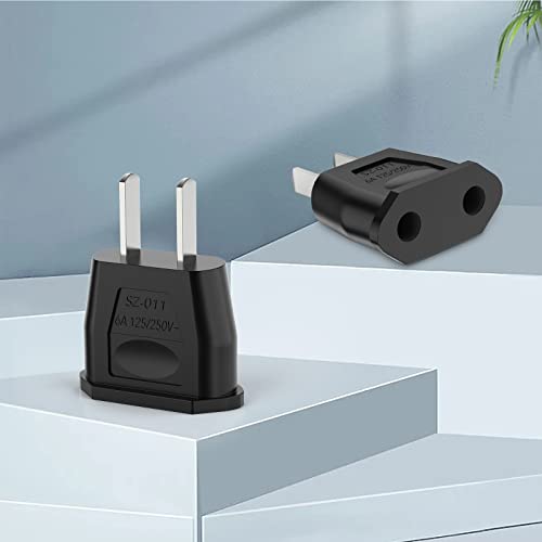 VIEVRE 2 Stück Reiseadapter,EU Adapter, USA Stecker,Reisestecker,Deutschland auf US-Steckeradapter,Europa/US/China/Japan/Kanada/Mexiko Universaladapter