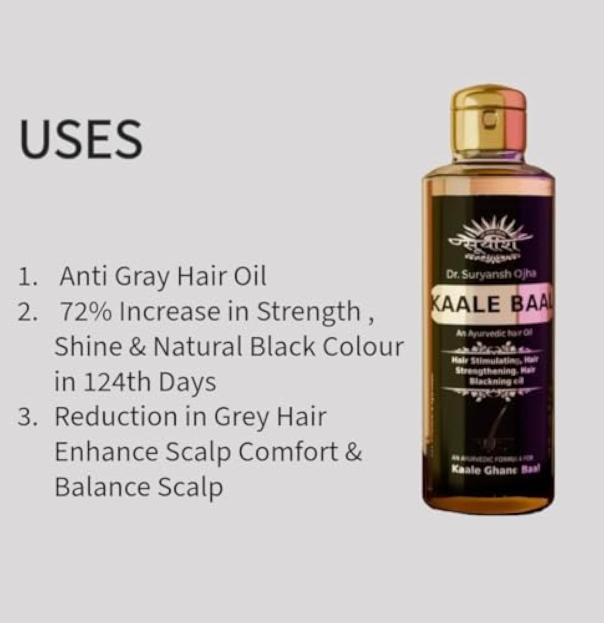 Dr Suryansh Ojha, Kaale Baal Oil and Enhancer Combo Pack