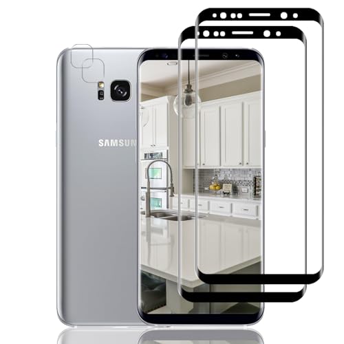 pehael Protector de Pantalla Samsung Galaxy S8 Cristal Templado [Caso Amistoso][Dureza 9H Protector Pantalla][Anti-Scratch][Sensible al Tacto][2 + 2 Cristal Templado]