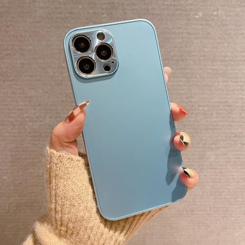 Protection caméra métal sur coque iPhone 12 mince et antichoc YuanFengBlue