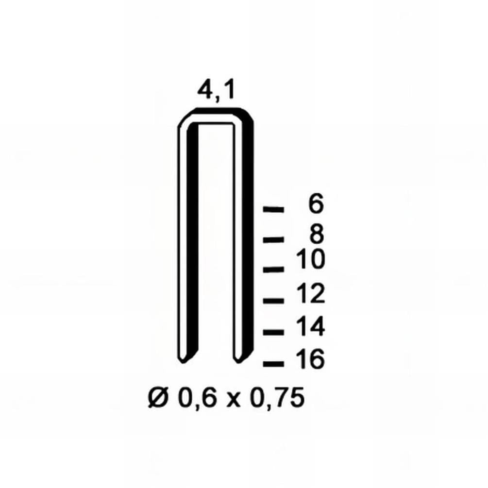 10.000 punti metallici zincati O-16-4.5x16x0.7x1 mm - D-Work