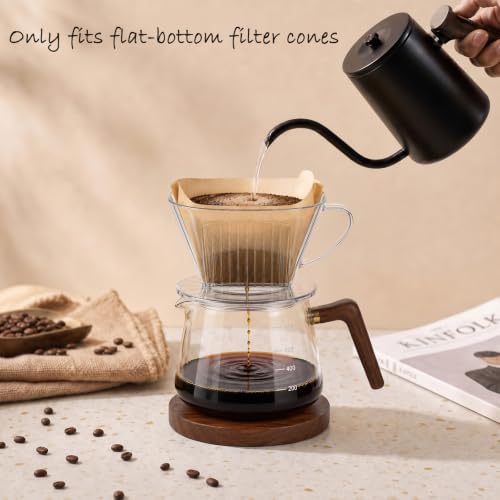 Image of 200 Count #4 Cone Coffee Filters, Unbleached Natural Paper Coffee Filters for 8-12 Cup Coffee Makers, Disposable #4 Cone Filters Compatible with Ninja Cuisinart, Drip Coffee Maker & Pour Over Brewers