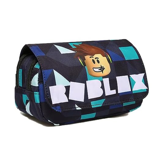 Robllox Estuche de Dibujos Animados,Estuche Robllox,Estuche Robllox de Gran Capacidad,Estuche Robllox para papelería,Robllox Estuche para niños y niñas, Turquesa, Popular