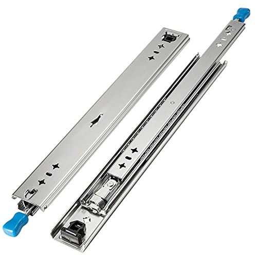 Ganggend 1 Pair Heavy Duty Drawer Slides with Lock 20 Inch Long, 265 lbs Capacity Cabinet Drawer Slides Full Extension Soft Close Ball Bearing Drawer Slides - Noiseless Undermount Drawer Slides