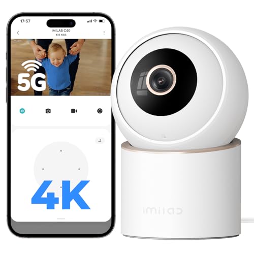 IMILAB 4K 8MP Security Camera Indoor, 360° View Pet/Dog/Baby Camera