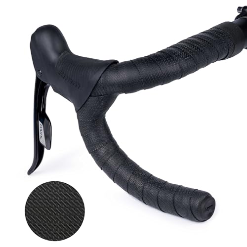 Image of GUEE SL One Road Bike Handlebar Tape Premium PU Leather Microtex Structure with Shock-Absorbing Foam & Ultra-Light Design, Anti-Slip Bar Tape for Superior Grip, Comfort, and Control (2 Rolls)