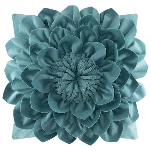 OiseauVoler Decorative 3D Flower Throw Pillow Covers Handmade Pillowcases Cushion
