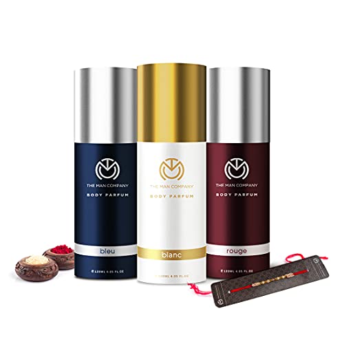 The Man Company Body Perfume Gift Set (Blanc + Bleu + Rouge), 360 ml (Pack of 3)