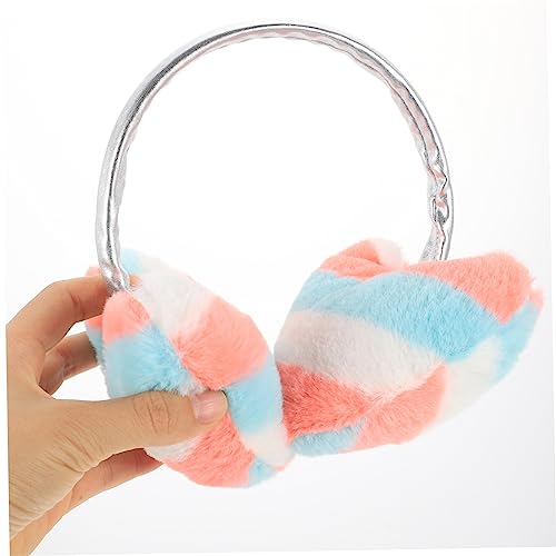 Colorful Love Heart Plush Earmuffs for Winter Soft Fur Ear Covers Windproof and Warm Ear Protection for Girls Cute Cartoon Design3