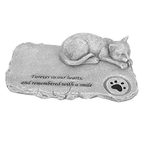HAPINARY 耐摩耗性の猫記念石の防水ペットペットの墓石屋外猫の墓石