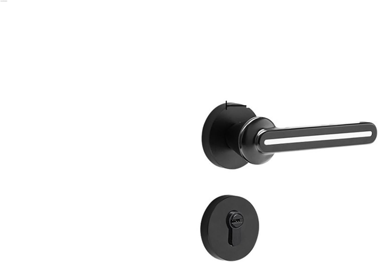 Bedroom Split Door Lock Household Indoor Door Lock Magnetic Silent Door Handle zinc Alloy Handle Lock Solid Wood Door Lock(Steelgrey)