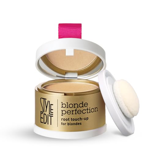 Image of Style Edit Root Touch Up Powder | Temporary Hair Color for Gray Roots and Thinning Hair | Salon-Quality, Transfer-Resistant Hair Concealer | Medium Blonde, 0.14 oz (Pack of 1)