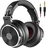 OneOdio Pro50 ハイレゾ ヘッドホン 有線 50mmドライバー プロフェッショナル モニターヘッドホン DJ用 密閉型 スタジオ用/楽器練習/ミキシング/TV視聴/映画鑑賞 (黒)