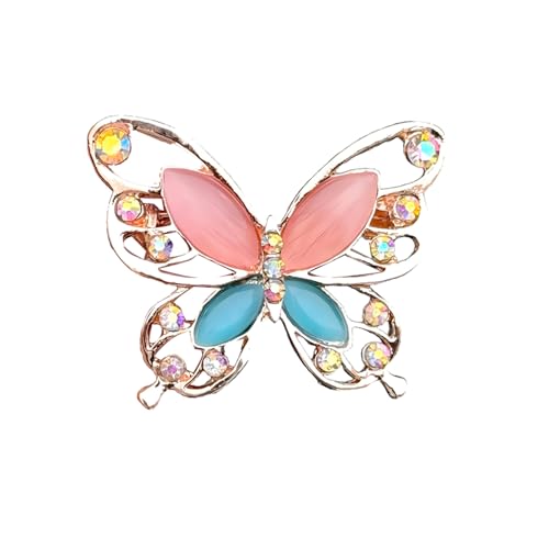 Image of coadipress Butterfly Brooch Pins Chic Romantic Elegant Rhinestone Crystal Insect Brooch Pin Women Corsage Scarf Shawl Clothing Accessories Wedding Party Banquet