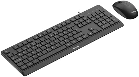 Philips SPT6238 USB Kablolu Multimedia Sessiz Türkçe Q Klavye Mouse Seti Siyah - Görsel 4