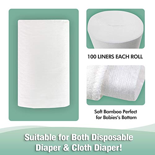Wegreeco WE-BFL01-CA Viscose Made From Bamboo Unscented Diaper Liners,Fragance Free And Chlorine Free thumb #1