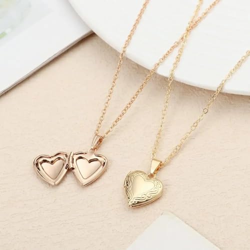 Collier médaillon coeur en argent 925 ciselé style vintage - 3