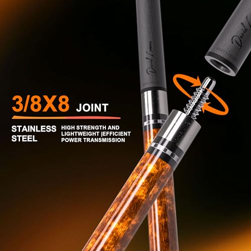 Taco de billar carbono 58" 2 piezas profesional miniatura 5