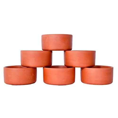 Vaghbhatt Clay katori/Serving Bowl/Earthenware Bowl for Serving Curd, Vegetable(Set of 6