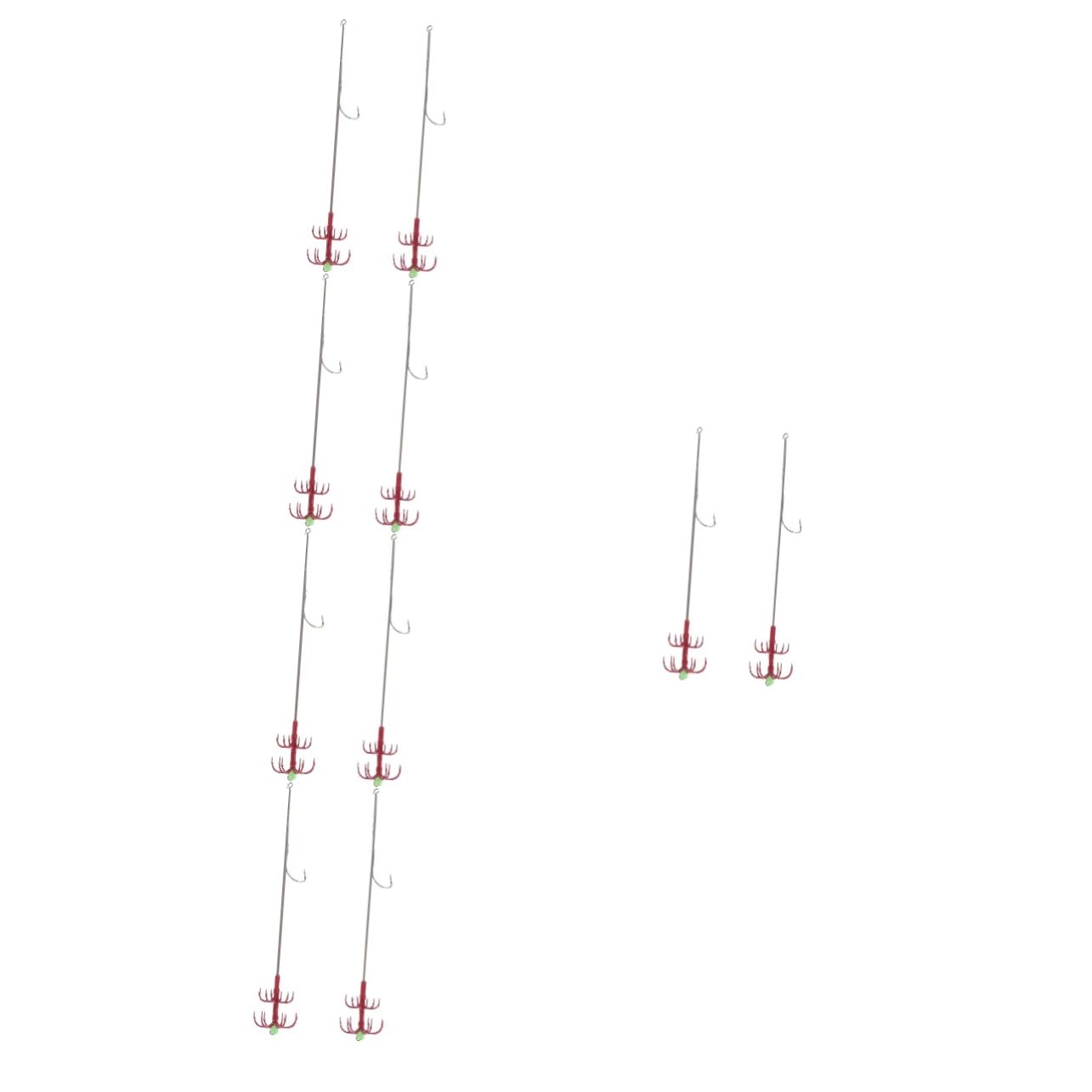 Yardwe Crochet De Parapluie Double en Acier Inoxydable Matériel De Pêche Polyvalent 14 Pièces