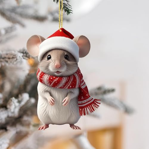 Schmuck für Weihnachtsbaum 17 Weihnachtsmäuse Deko Acryl Weihnachtsschmuck Mäuse Weihnachtsdeko...
