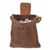 VELIHOME Bush Craft Waist Bag,Canvas Waist Bag with Leather Cover & Buckle Foldable Heavy Duty Tool...