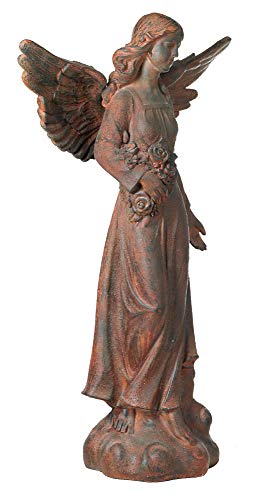 Kensington Hill English Tudor Angel Outdoor Statue 41 1/2" High Sculpture For Yard Garden Patio Deck Home Entryway Hallway #TOP2