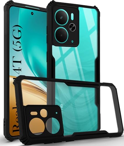 Image of Jkobi Back Cover Case for Realme 14T (Shockproof with Polycarbonate Clear Panel | Professional Black)