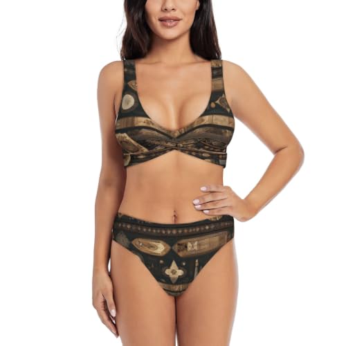 Bikini croisé bohème fini le mal de nuque maillot de bain réglable
