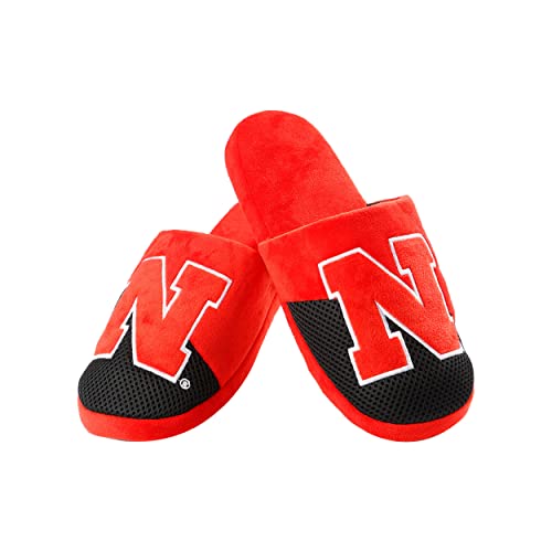 Image of FOCO Oklahoma Sooners NCAA Mens Team Logo Staycation Slippers