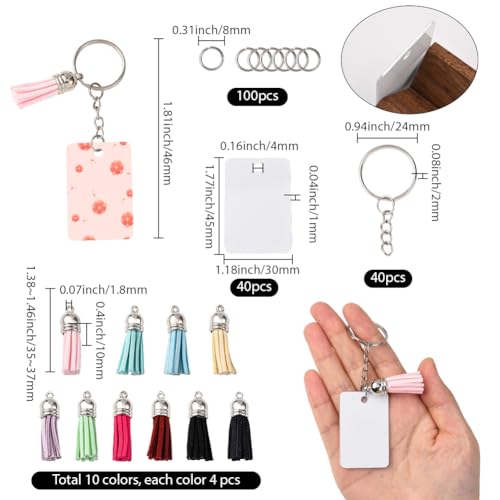 Porte Clés Vierges à Sublimation Double Face pour Créations Personnalisées Souvenirs de Vacances - 3