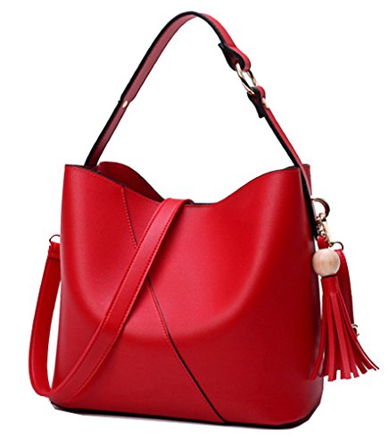 Yan Show - Bolso cruzados para mujer rojo Red