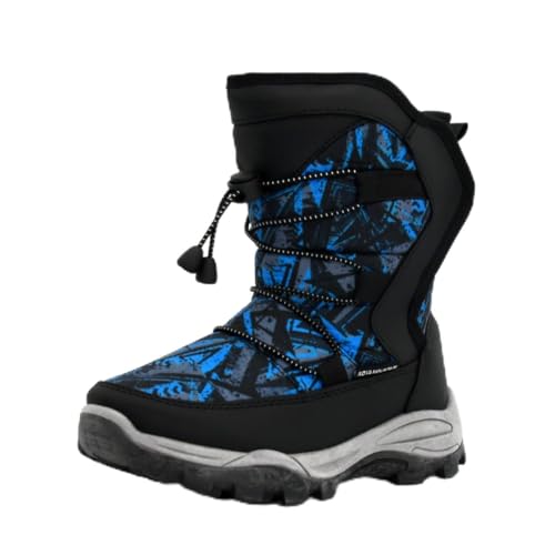 NOVA MOUNTAIN Boys Girls Little Kids Winter Snow Boots,NF NMWB108 Blue 13