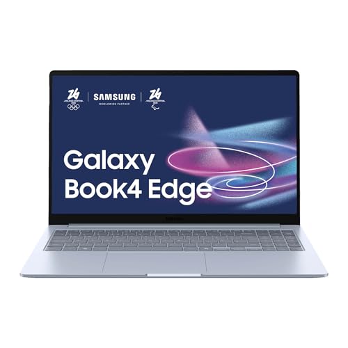 Samsung Galaxy Book4 Edge, Laptop, Display da 15.6', Snapdragon X Plus, 16GB RAM, 512GB SSD, Windows 11 Home, Sapphire Blue [Versione italiana]
