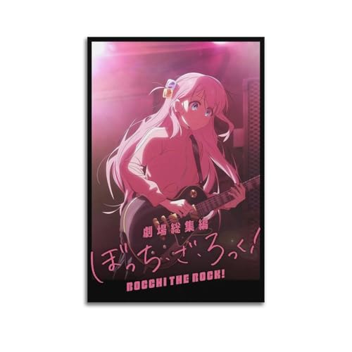 HSUREWTRK Bocchi The Rock! Poster mural décoratif sur toile style rétro pour salon, chambre à coucher, 30 x 45 cm, style sans cadre