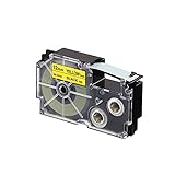 cinta para etiquetas casio kl 2000 Largo de etiqueta 8 mts Casio XR-12YW1 - Cintas para etiquetadoras, color negro/amarillo