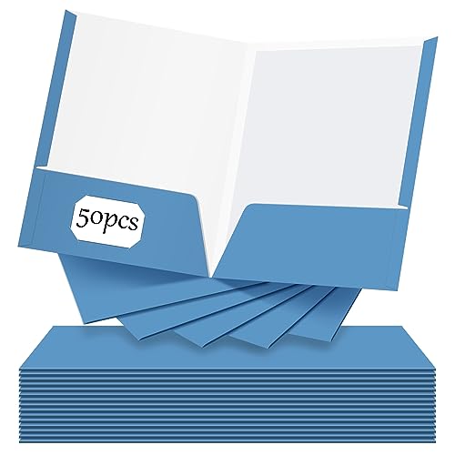 Dossier de présentation avec poches Jutom bleu clair format lettre pour tri de documents