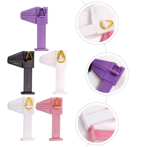 5 clips de plástico para extensión de uñas miniatura 7